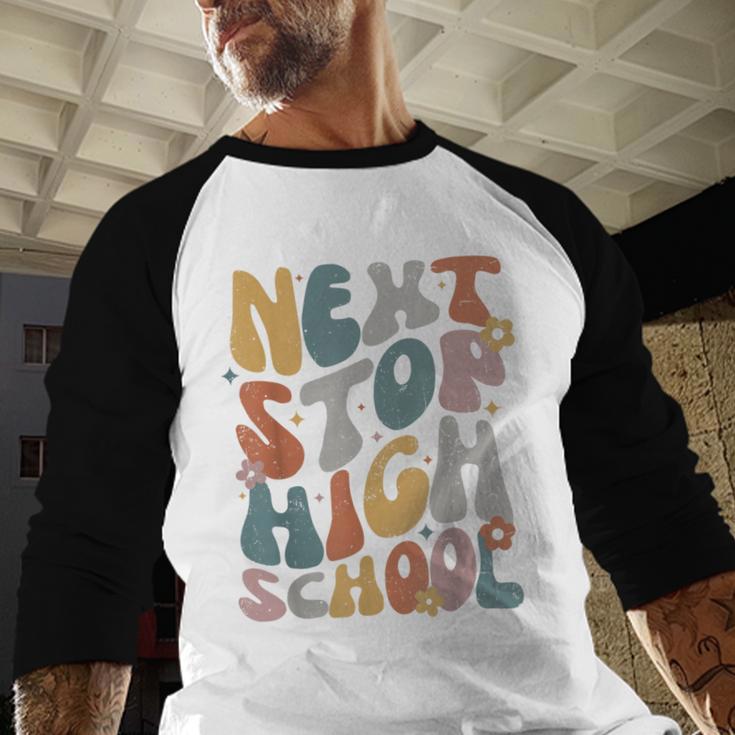 Next Stop High School Middle School Graduation Last Day Baseball Raglan Shirt