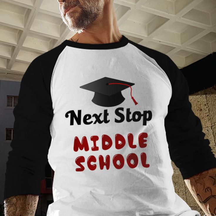 Next Stop Middle School Graduation Baseball Raglan Shirt