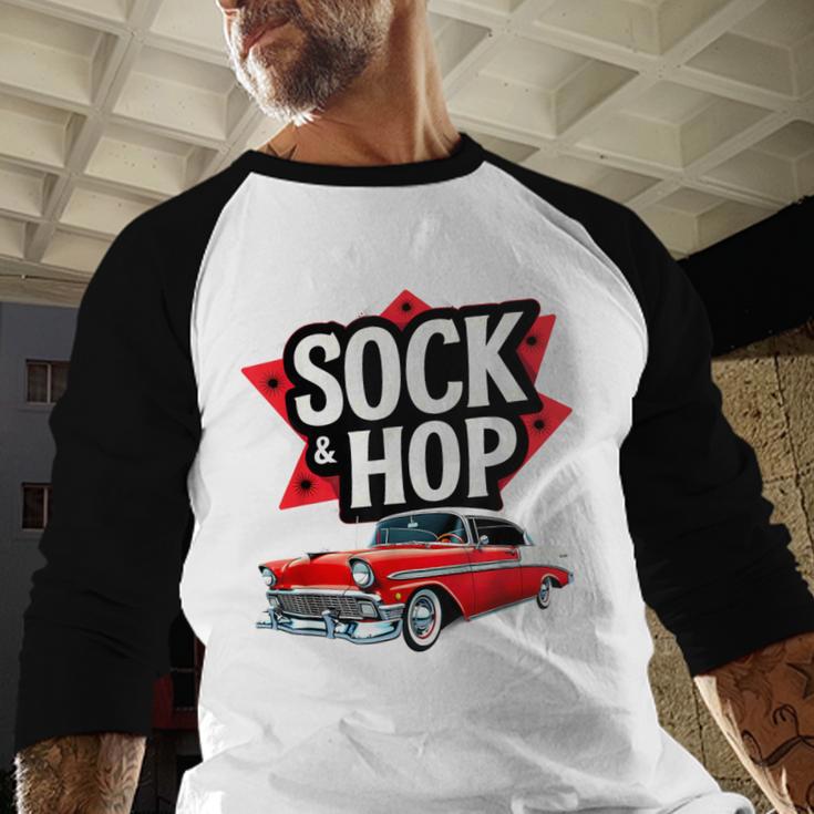 Nostalgia 1950s Sock Hop Dance Baseball Raglan Shirt