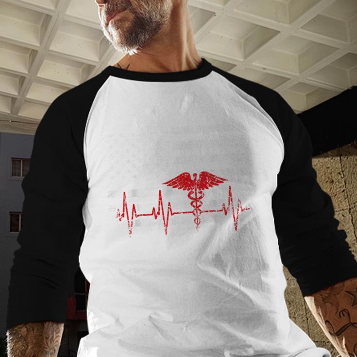 Nurse 2018 American Flag Tee Nursing School Graduation Baseball Raglan Shirt