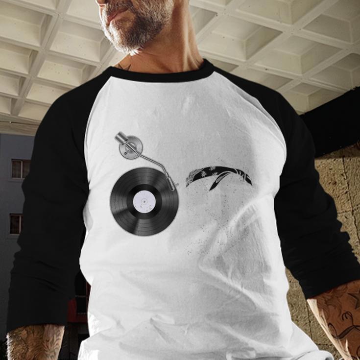 Old School Dad OG Hip Hop Head Vinyl Retro 80s90s Nostalgia Baseball Raglan Shirt