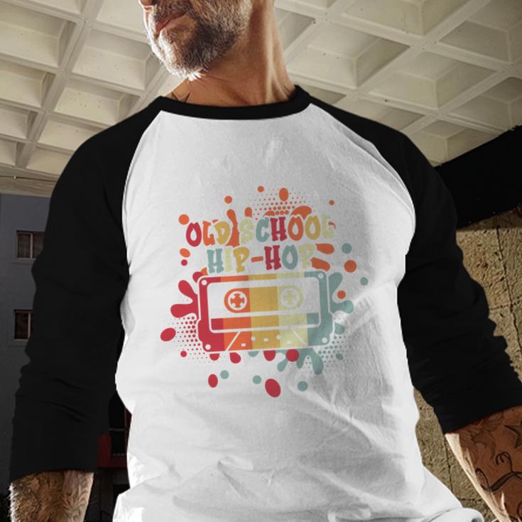 Old-School Hip Hop 80's 90's Style Music Cassette Nostalgia Baseball Raglan Shirt Old-School Hip Hop 80's 90's Style Music Cassette Nostalgia Baseball Raglan Shirt