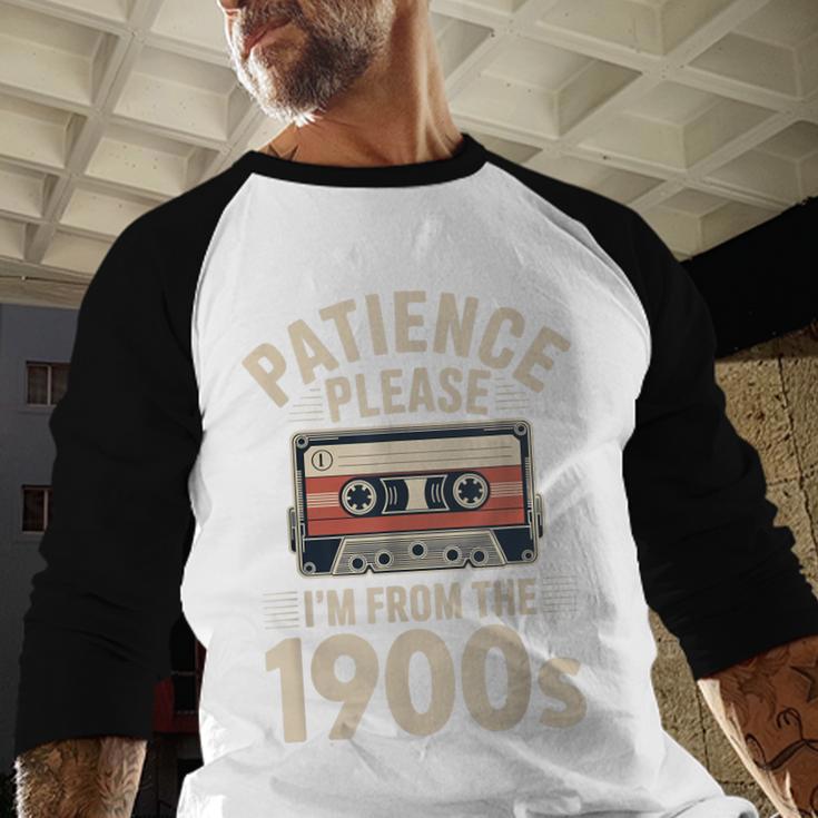 Patience Please I'm From The 1900s Cassette Baseball Raglan Shirt