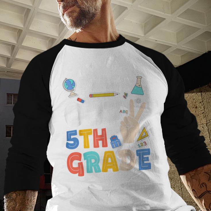 Peace Out 5th Grade Fifth Grade Graduation T-Shirt Baseball Raglan Shirt