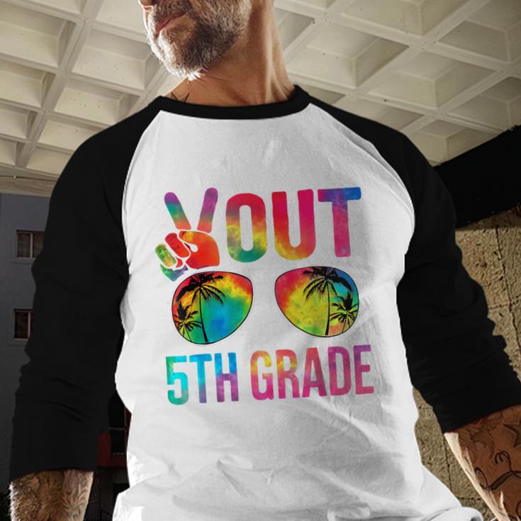 Peace Out 5th Grade Tie Dye Graduation Last Day Of School Baseball Raglan Shirt