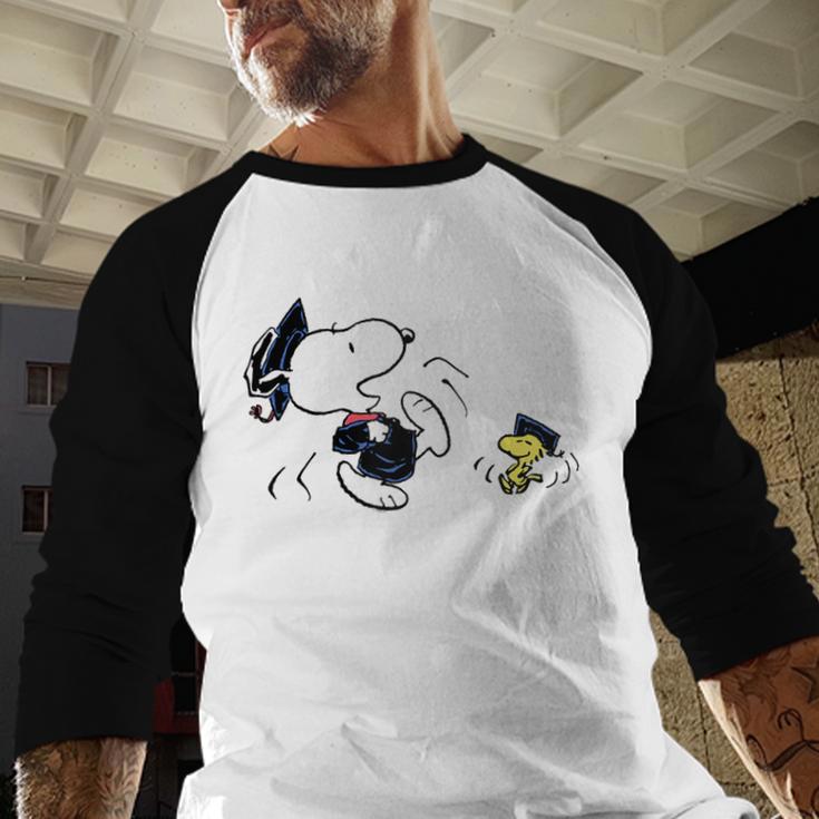 Peanuts Graduation Squad Snoopy Woodstock Raglan Baseball Tee Baseball Raglan Shirt
