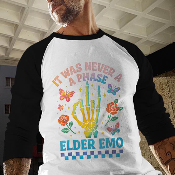 It Was Never A Phase Elder Emo Nostalgia Baseball Raglan Shirt It Was Never A Phase Elder Emo Nostalgia Baseball Raglan Shirt