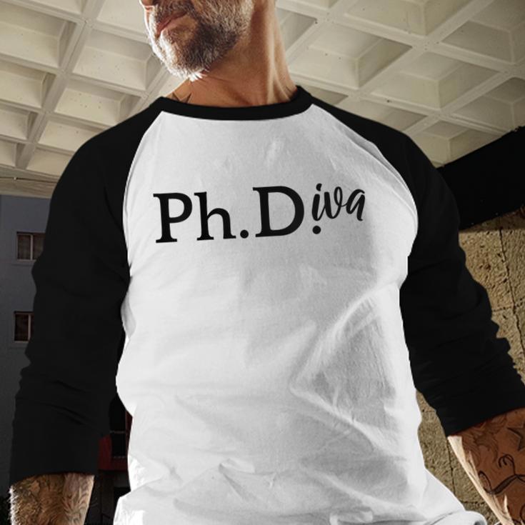 PhD Graduation Women Doctorate Degree PhDiva Baseball Raglan Shirt