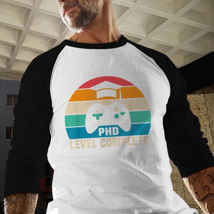 PhD Level Complete Graduation Doctorate In Philosophy Baseball Raglan Shirt