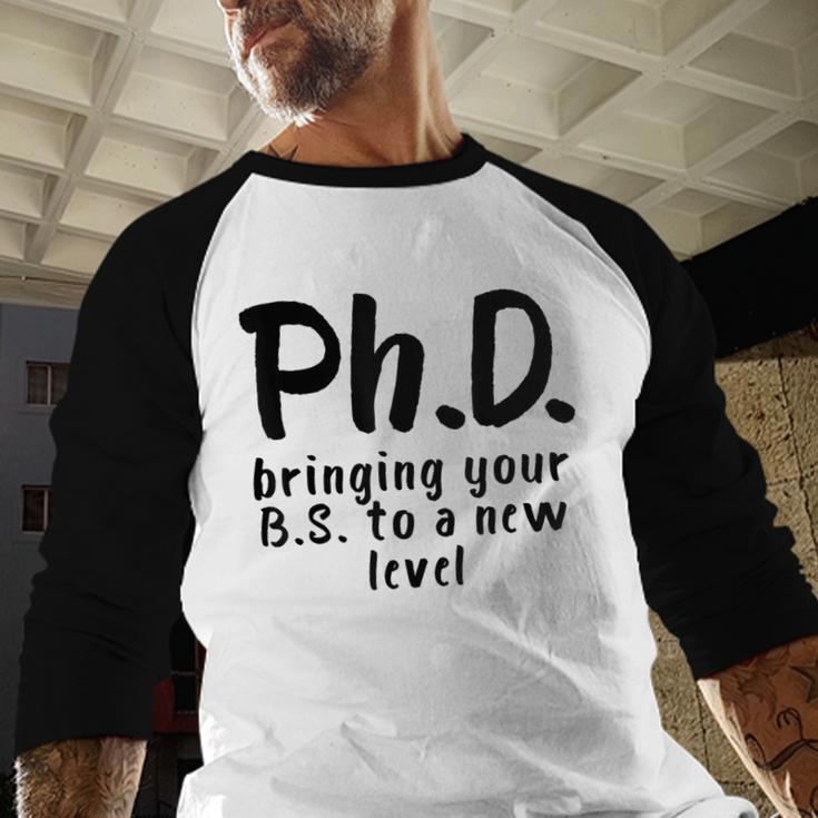 Phd Shirt Bs Doctorate Graduation Doctoral Baseball Raglan Shirt