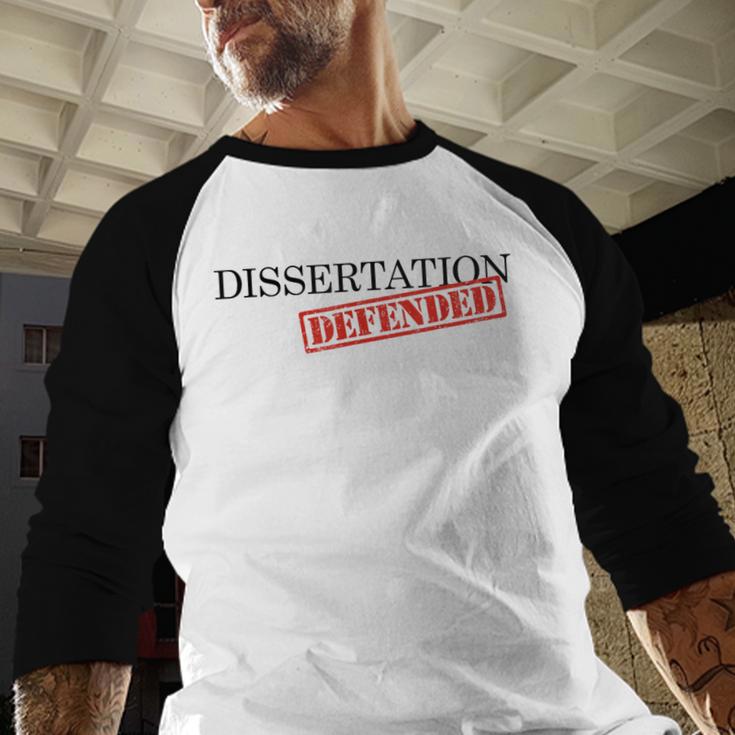 PhD Thesis Defense Graphic Doctoral Graduation Baseball Raglan Shirt