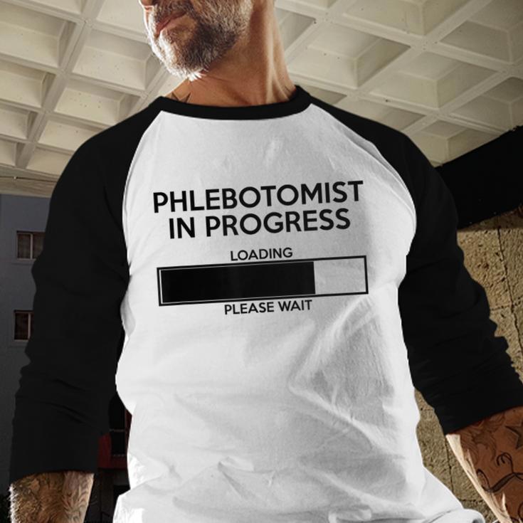 Phlebotomist In Progress Phlebotomy School Graduation Baseball Raglan Shirt