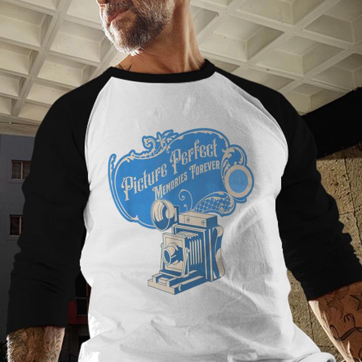 Picture Perfect Memories Forever Vintage Camera Nostalgia Baseball Raglan Shirt Picture Perfect Memories Forever Vintage Camera Nostalgia Baseball Raglan Shirt