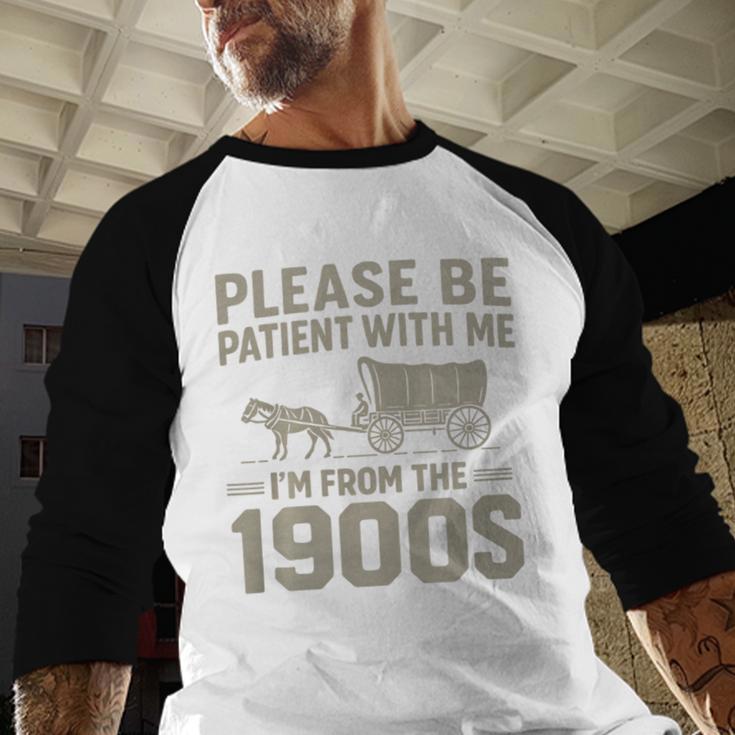 Please Be Patient I'm From The 1900s Vintage Over The Hill Premium Tri-Blend Baseball Raglan Shirt Please Be Patient I'm From The 1900s Vintage Over The Hill Premium Tri-Blend Baseball Raglan Shirt