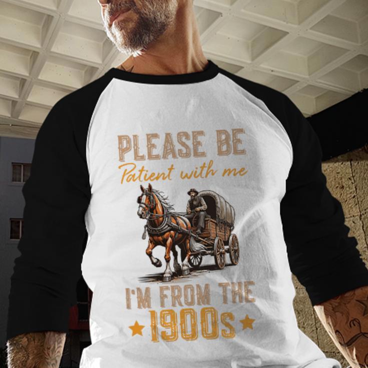 Please Be Patient With Mee I'm From The 1900s Minimalist Baseball Raglan Shirt Please Be Patient With Mee I'm From The 1900s Minimalist Baseball Raglan Shirt