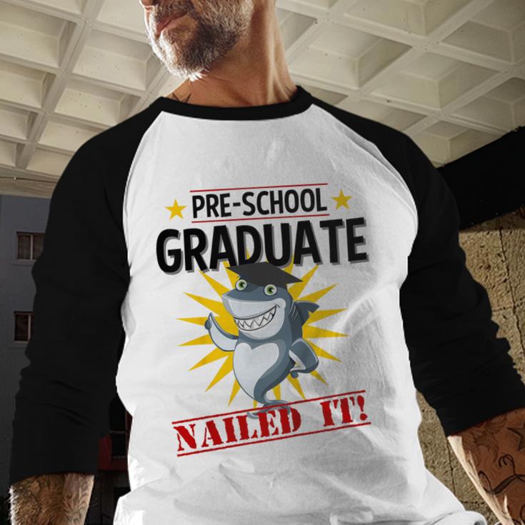 Pre K Nailed It Shirt 2019 Shark Graduation TShirt Baseball Raglan Shirt