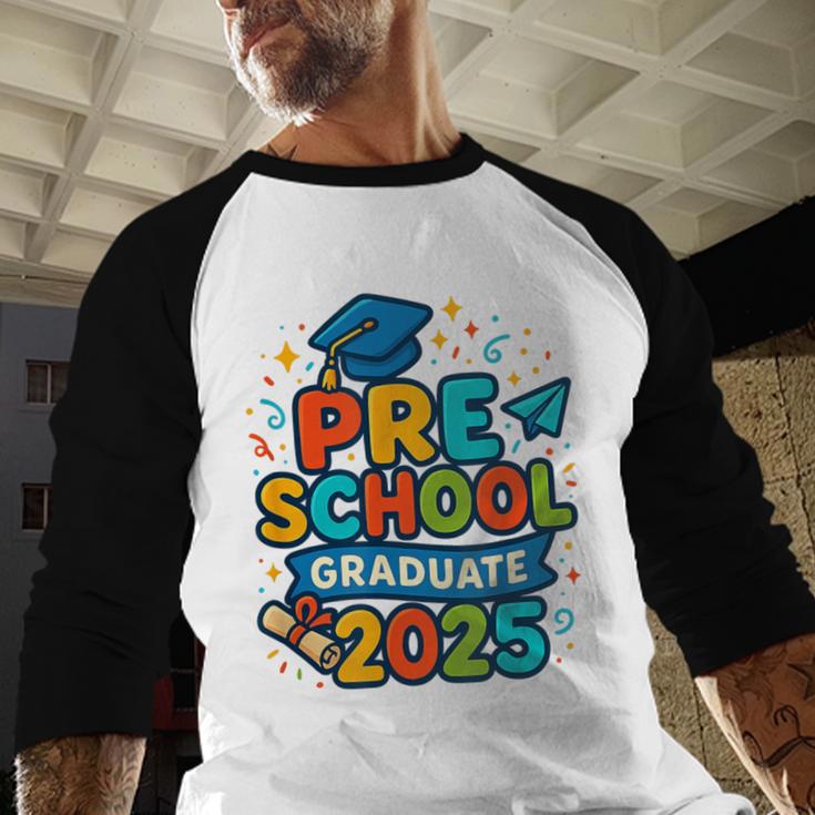 Preschool Graduation 2025 Pre-k Graduate Kids Boys Girls Baseball Raglan Shirt