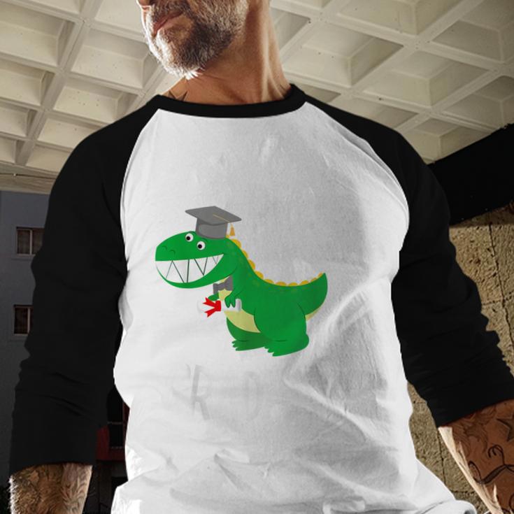 Preschool Graduation Preschooler Dinosaur Pre-K Dino Kids Baseball Raglan Shirt