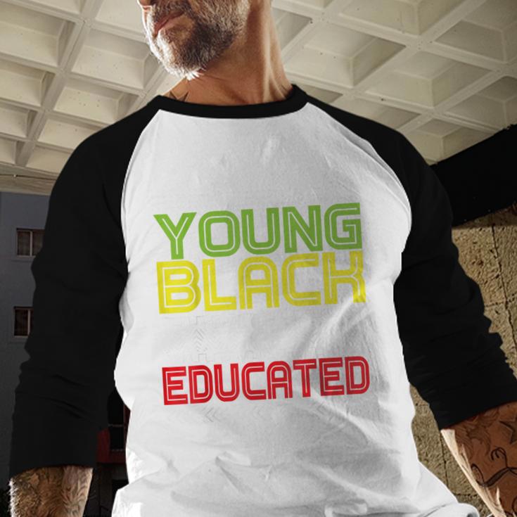 Proud African American Educated Graduation Baseball Raglan Shirt