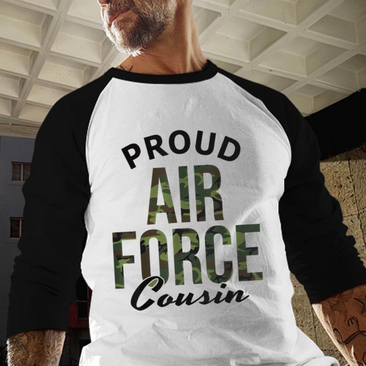 Proud Air Force Cousin Deployment Homecoming Graduation USAF Baseball Raglan Shirt