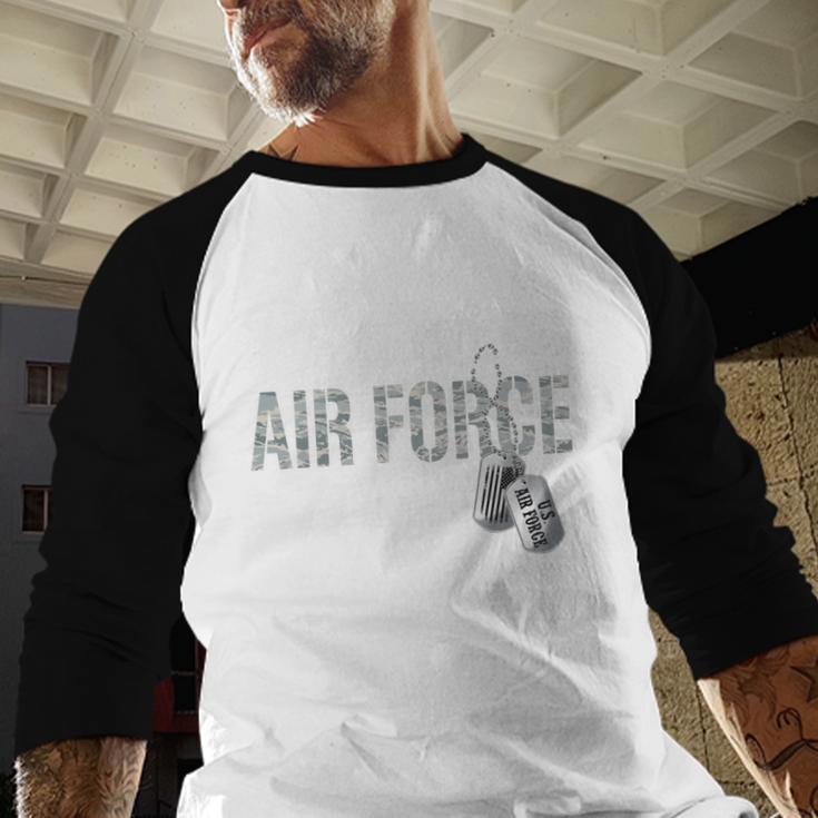 Proud Air Force Wife Air Force Graduation USAF Wife Baseball Raglan Shirt