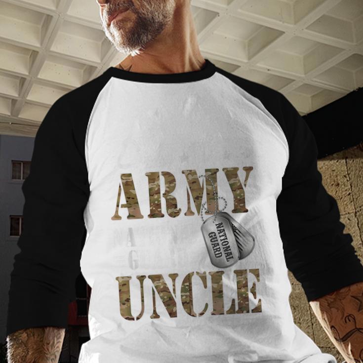 Proud Army National Guard Uncle National Guard Graduation Baseball Raglan Shirt