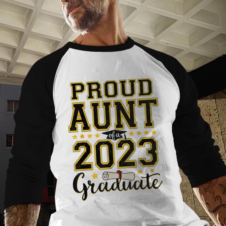 Proud Aunt Of A 2023 Graduate Family Matching Graduation Baseball Raglan Shirt