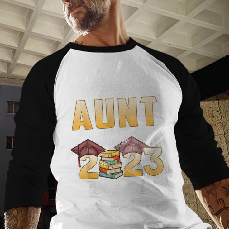 Proud Aunt Of A Class Of 2023 Graduate Graduation Women Baseball Raglan Shirt