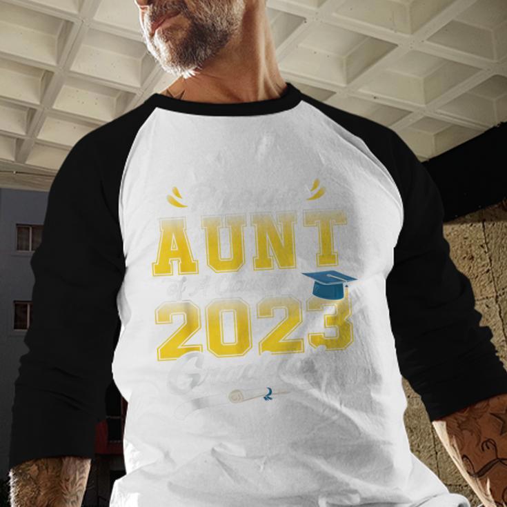 Proud Aunt Of a Class Of 2023 Graduate Senior Graduation Baseball Raglan Shirt