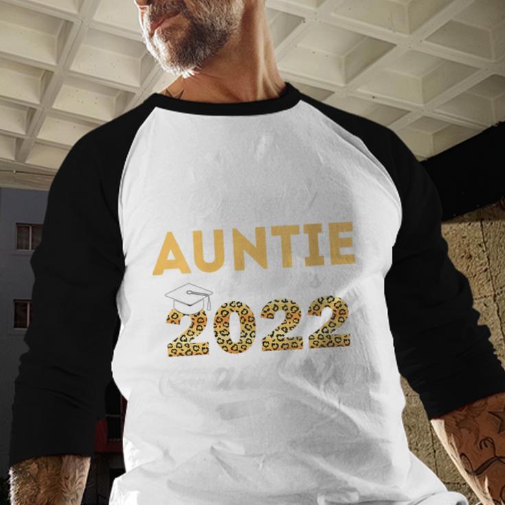 Proud Auntie Of 2022 Graduate Class 2022 Graduation Leopard Baseball Raglan Shirt