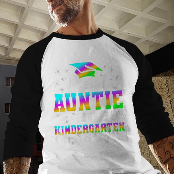 Proud Auntie Of Kindergarten Graduate 2025 Graduation Auntie Baseball Raglan Shirt