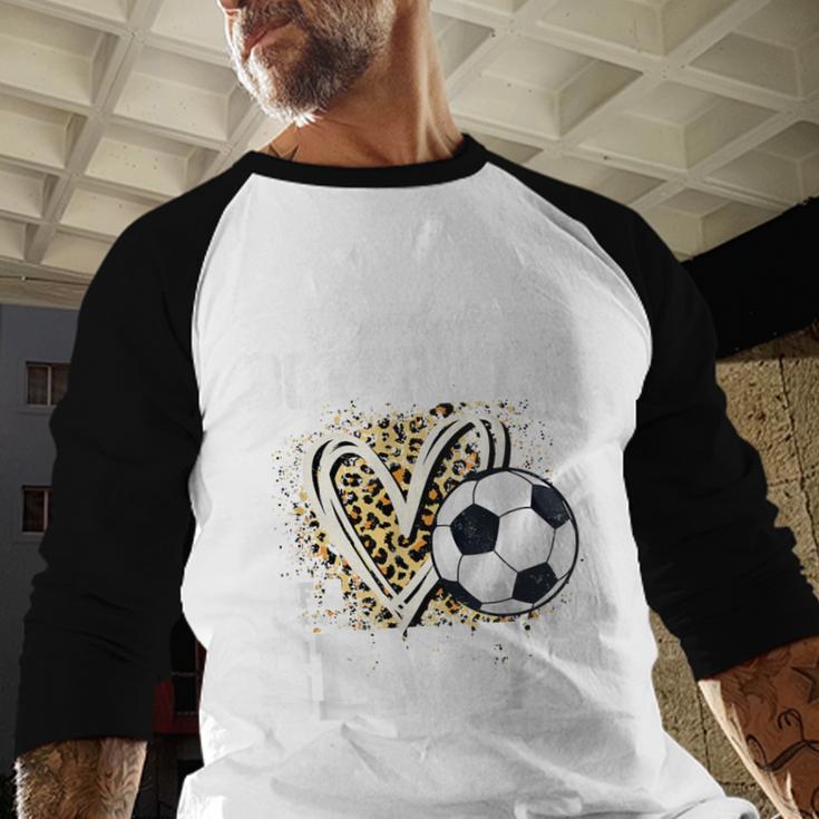 Proud Boyfriend Of A 2026 Senior Soccer Graduation Leopard Baseball Raglan Shirt
