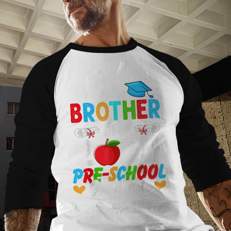 Proud Brother Of a 2025 Preschool Graduate Graduation Baseball Raglan Shirt