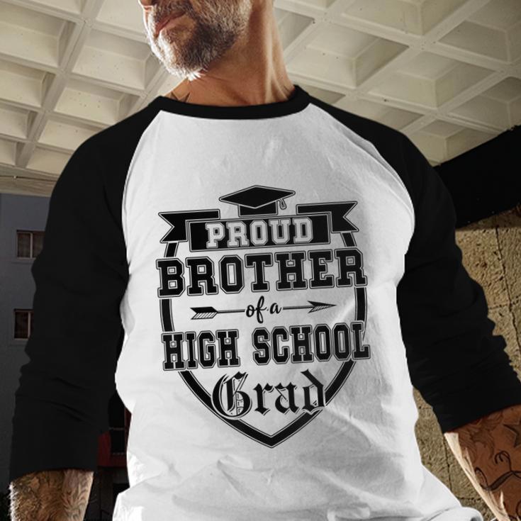 Proud Brother Of a High School Grad Senior Graduation Shirt Baseball Raglan Shirt