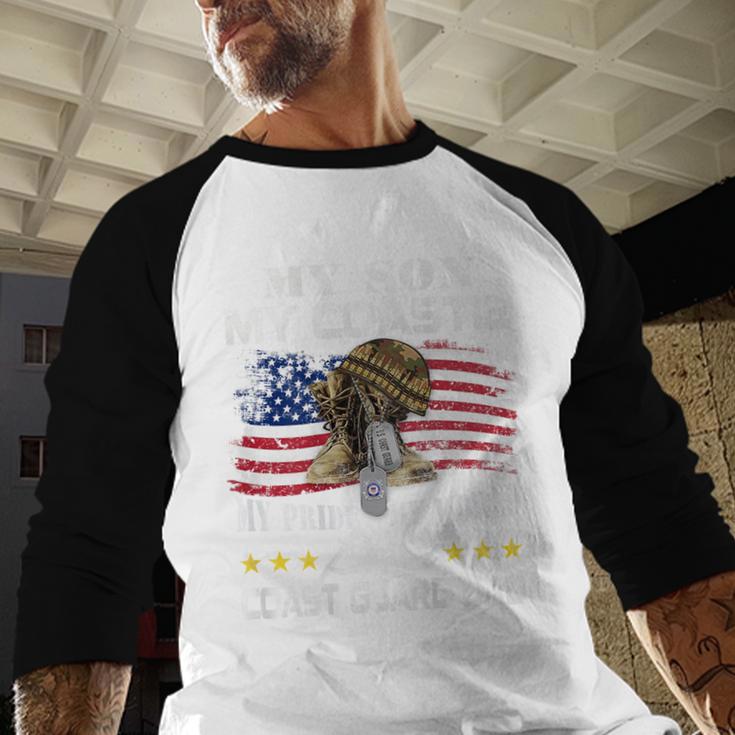 Proud Coast Guard Dad Coast Guard Graduation Dad Baseball Raglan Shirt