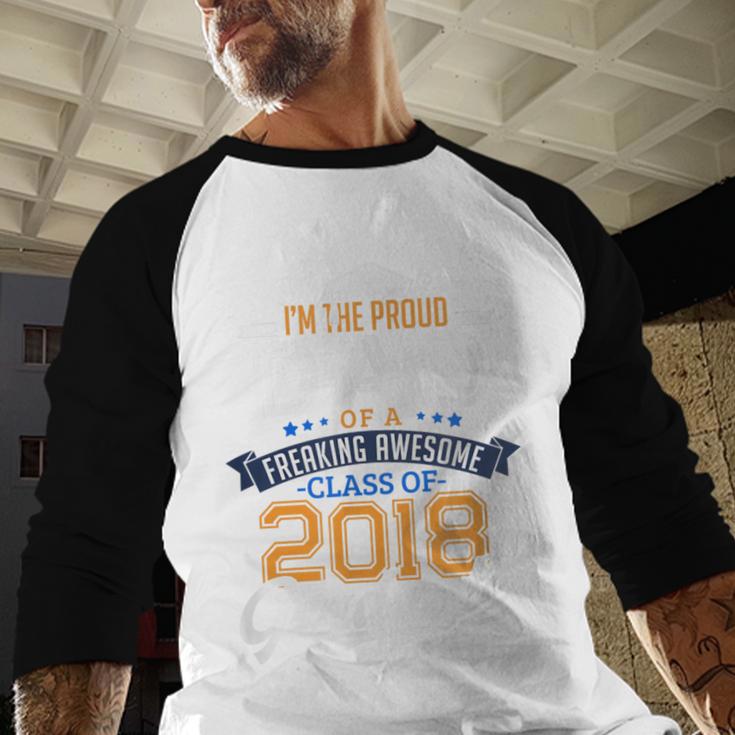 Proud Dad Of A 2018 Graduate Shirt Graduation Grad Class Baseball Raglan Shirt