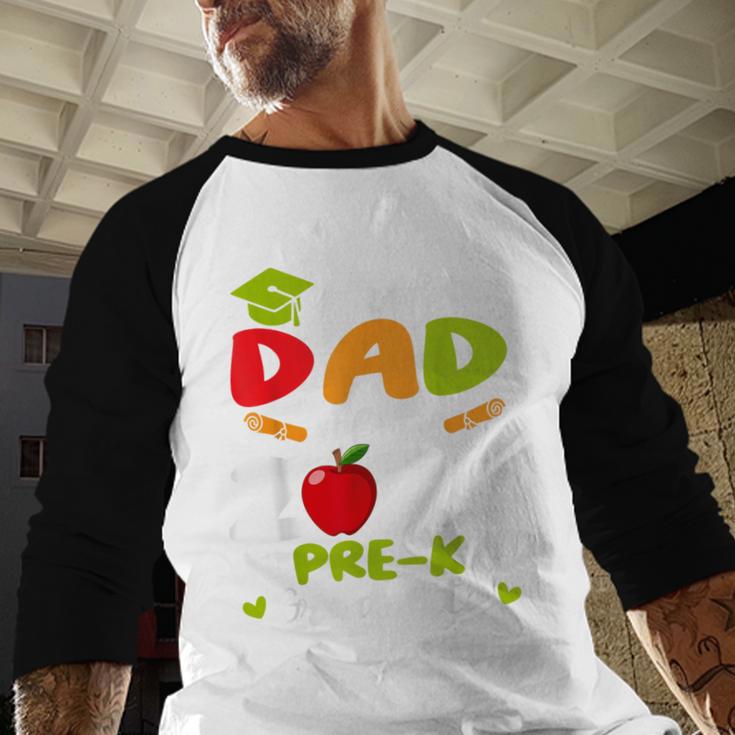 Proud Dad Of 2023 Pre K Graduate Graduation Baseball Raglan Shirt