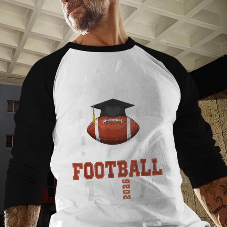 Proud Dad Of a Football Senior 2026 Graduation Baseball Raglan Shirt
