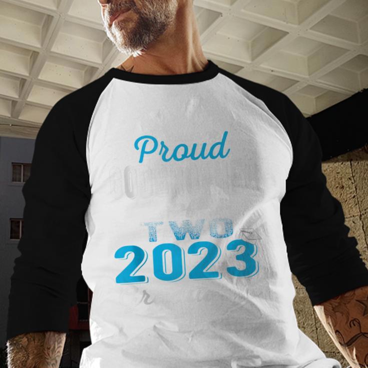 Proud Godbrother Of Two 2023 Graduate Class 2023 Graduation Baseball Raglan Shirt