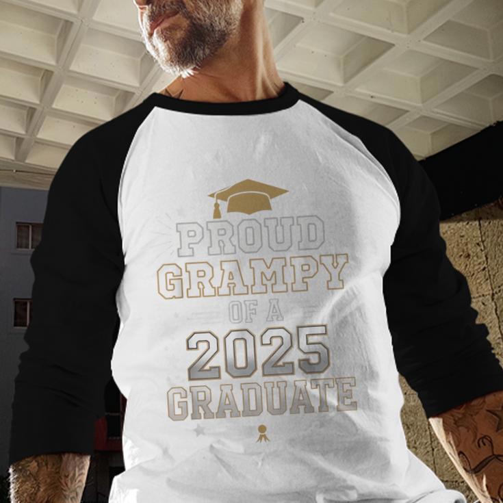 Proud Grampy Of A Class Of 2025 Graduate Senior Graduation Baseball Raglan Shirt