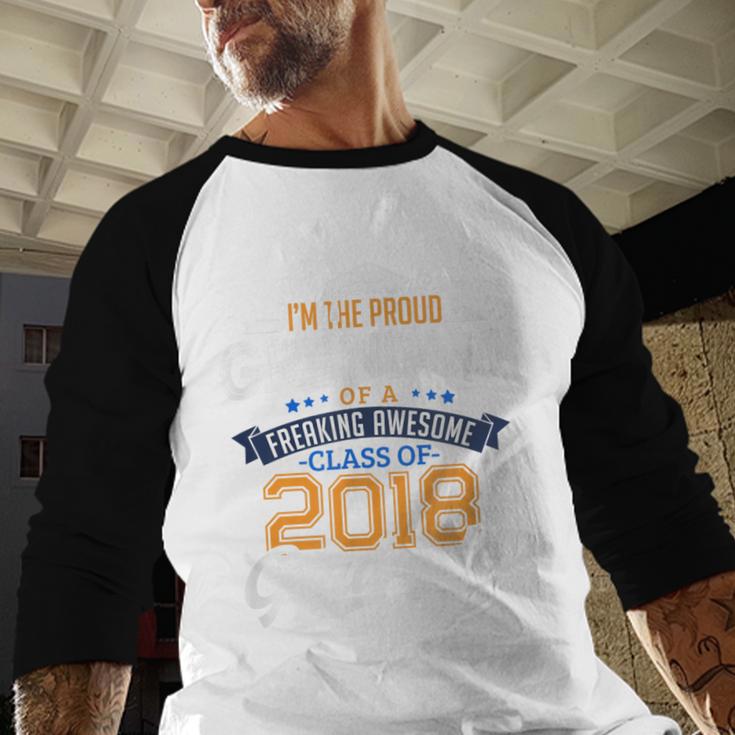 Proud Grandma Of A 2018 Graduate Shirt Graduation Grad Class Baseball Raglan Shirt