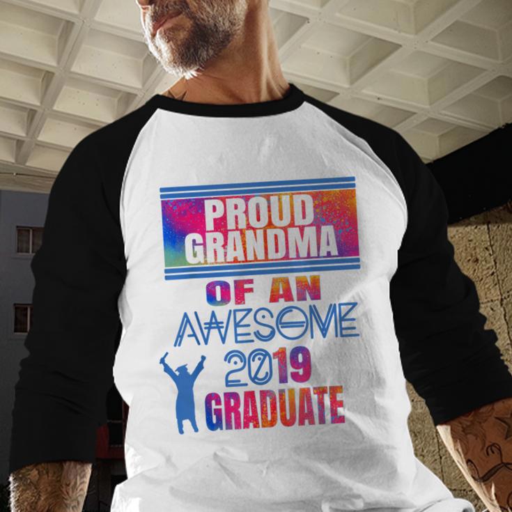 Proud Grandma Of A 2019 Graduate Senior Class Graduation Baseball Raglan Shirt