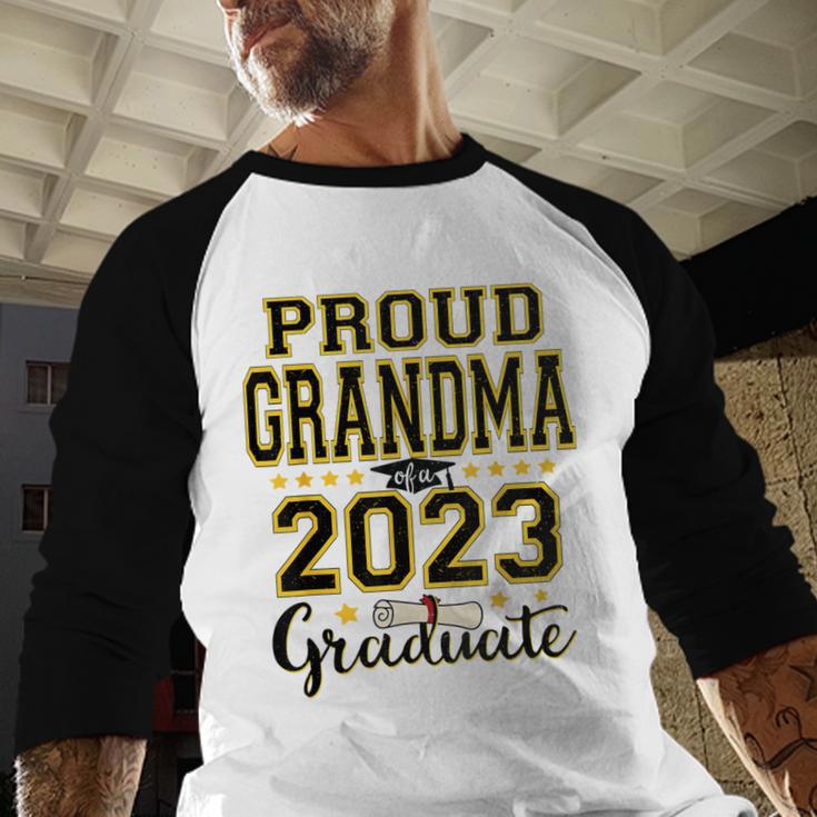 Proud Grandma Of A 2023 Graduate Graduation Baseball Raglan Shirt