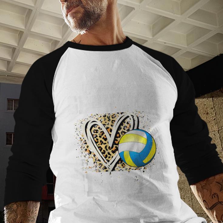 Proud Grandma Of A 2026 Senior Volleyball Graduation Leopard Baseball Raglan Shirt