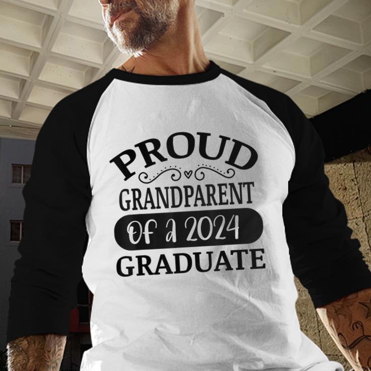 Proud Grandparent Of A Class Of 2024 Graduate Graduation Baseball Raglan Shirt
