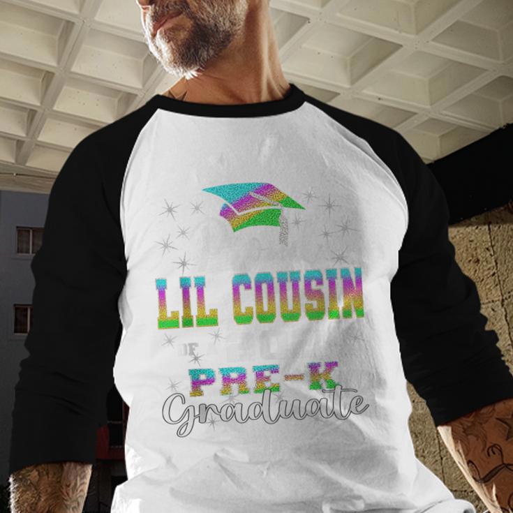 Proud Little Cousin Of PreK School Graduate 2024 Graduation Baseball Raglan Shirt
