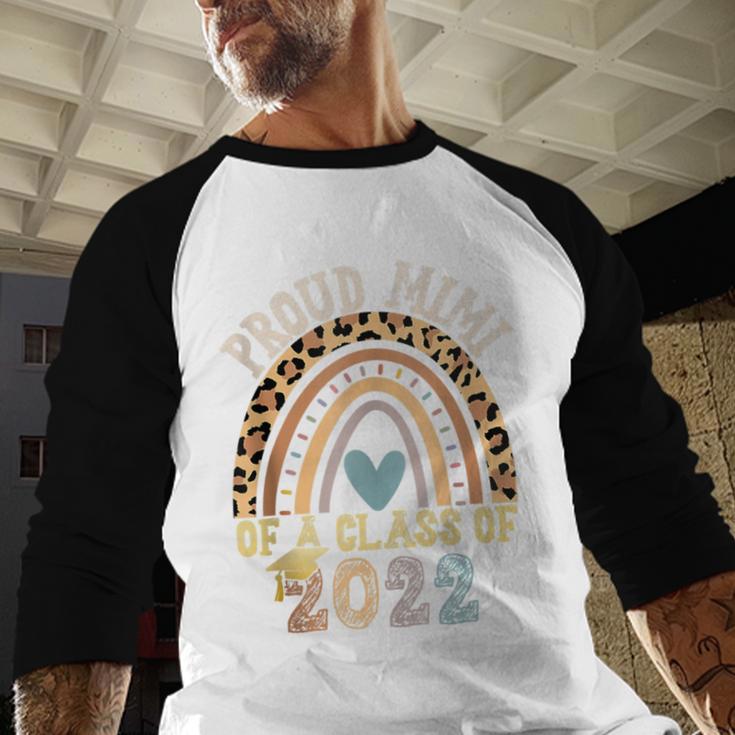 Proud Mimi Of a Class Of 2022 Graduate Graduation Rainbow Baseball Raglan Shirt