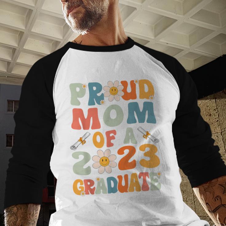 Proud Mom Of A Class Of 2023 Graduated Graduation Women Baseball Raglan Shirt