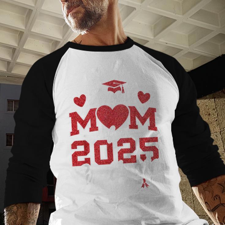 Proud Mom Of a Class Of 2025 Graduate Senior Graduation Baseball Raglan Shirt