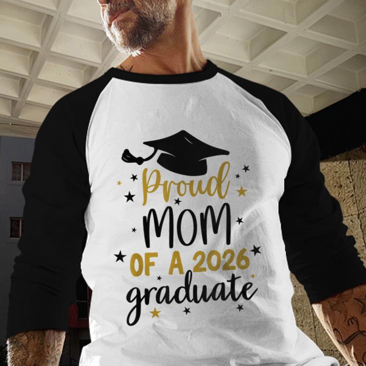Proud Mom Of A Class Of 2026 Graduate Senior Graduation 2026 Baseball Raglan Shirt
